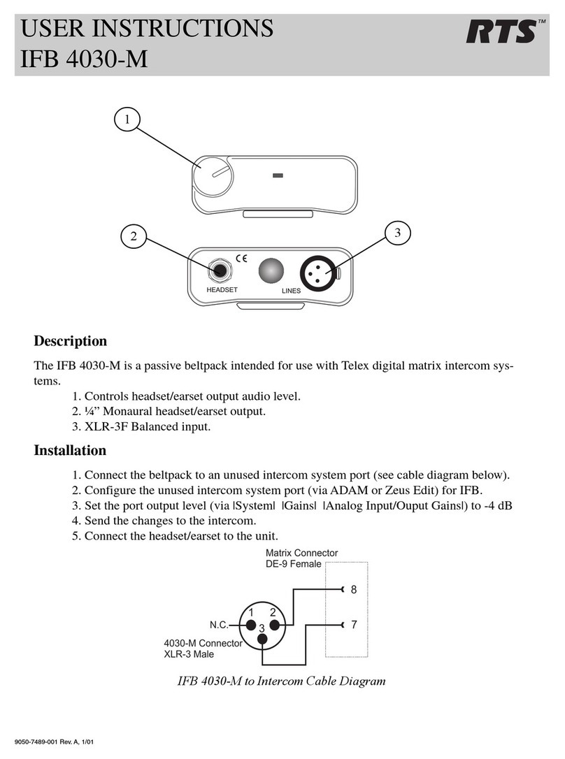 Telex 4030 Bedienungsanleitung