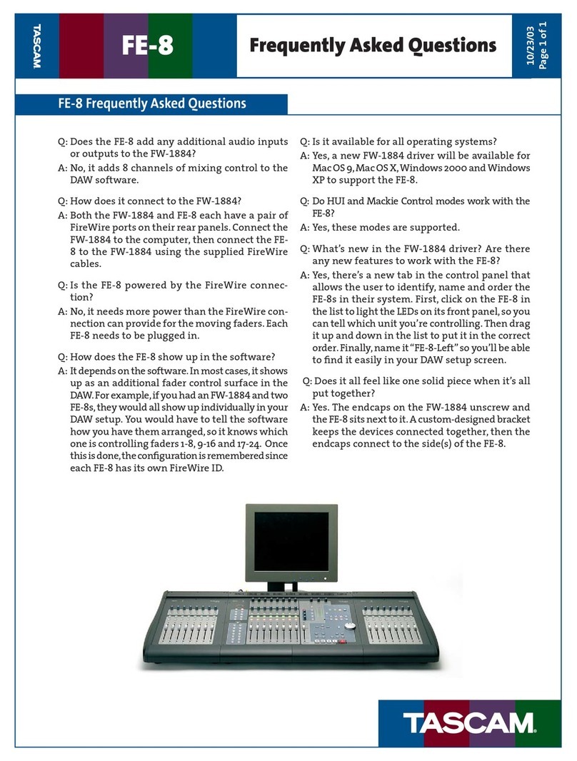 Tascam FE-8 Bedienungsanleitung