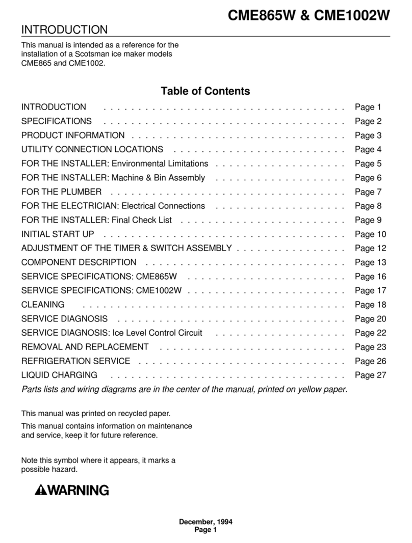 Scotsman CME1002W Bedienungsanleitung