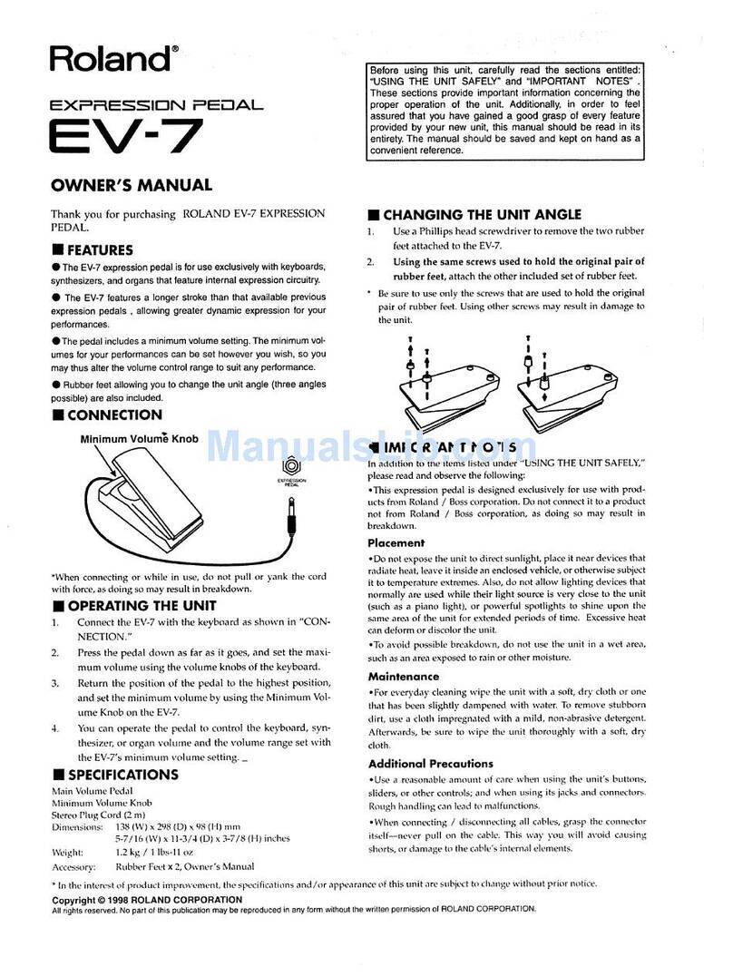 Roland EV-7 Bedienungsanleitung