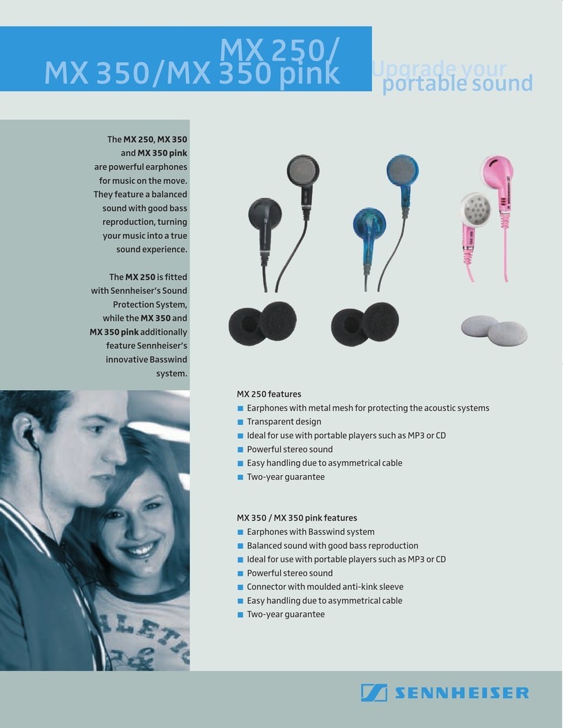 Sennheiser MX 450 Bedienungsanleitung Sennheiser MX 450 Bedienungsanleitung