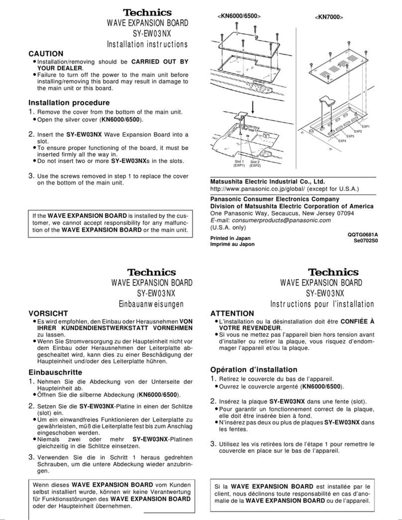 Technics SY-EW03NX Bedienungsanleitung
