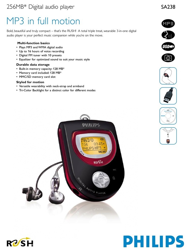 Philips RUSH SA238 Bedienungsanleitung