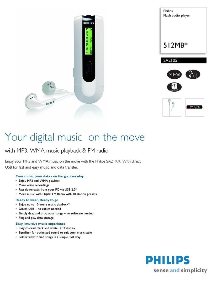 Philips SA2105 Bedienungsanleitung