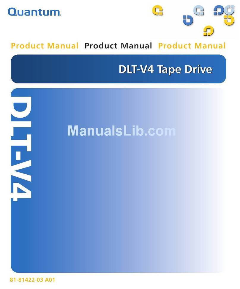 Quantum DLT-V4 Bedienungsanleitung Quantum DLT-V4 Bedienungsanleitung