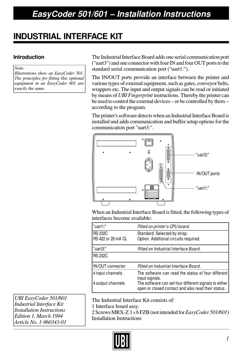 UBI EasyCoder 501 SA Bedienungsanleitung UBI EasyCoder 501 SA Bedienungsanleitung
