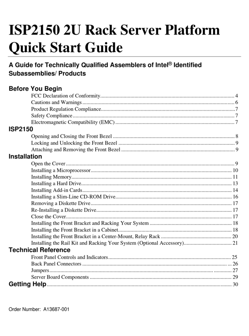 Intel ISP2150 - Server Platform - 0 MB RAM Bedienungsanleitung