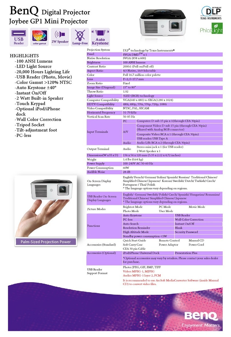 BenQ Joybee GP1 Bedienungsanleitung