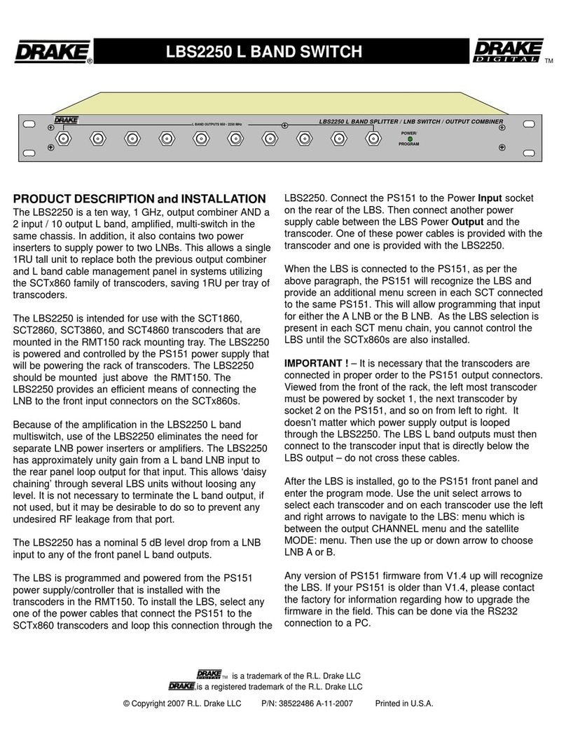DRAKE LBS2250 Bedienungsanleitung