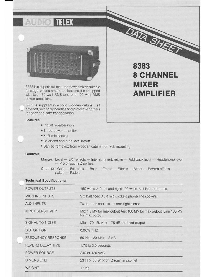 AUDIO TELEX 8383 Bedienungsanleitung