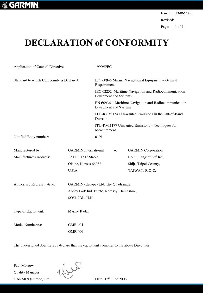 Garmin GMR 404 Open Array  GMR 404 Open Array Referenzhandbuch