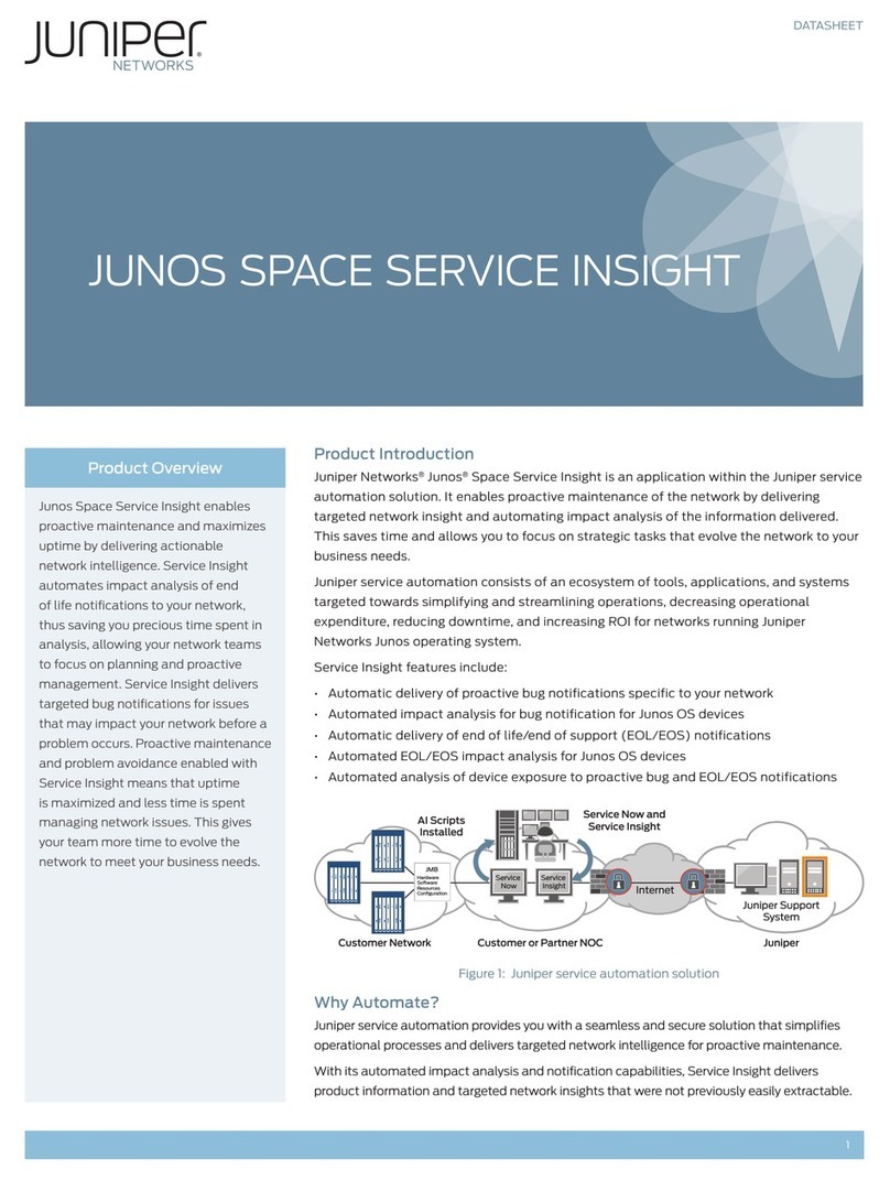 Juniper JUNOS SPACE SERVICE INSIGHT Installationsanleitung