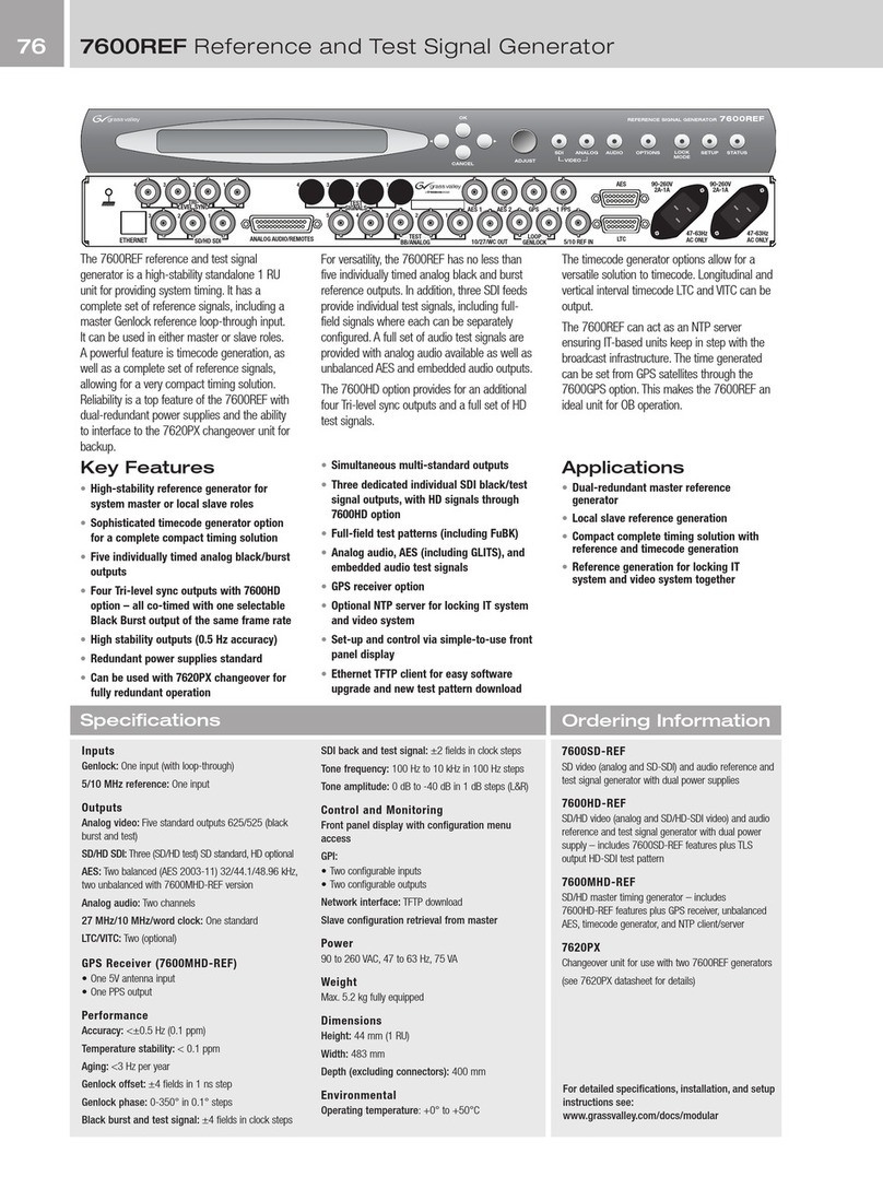 GRASS VALLEY 7600REF - Bedienungsanleitung