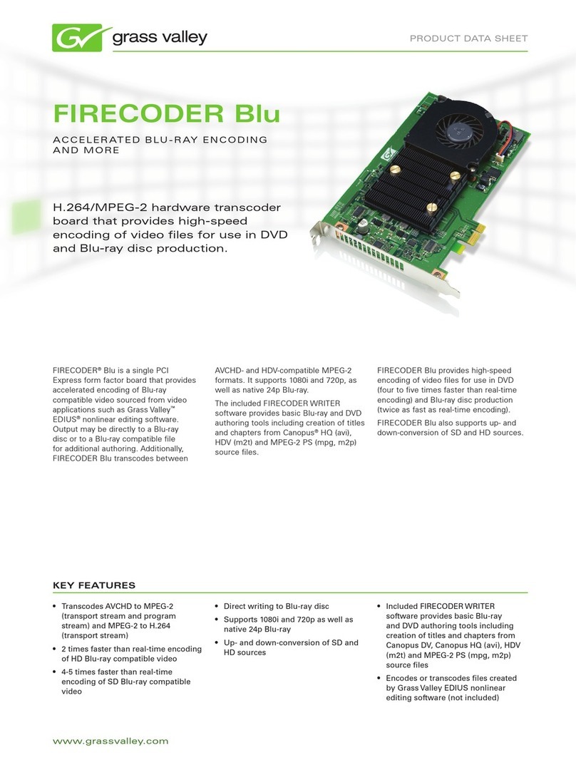 GRASS VALLEY FIRECODER BLU Bedienungsanleitung