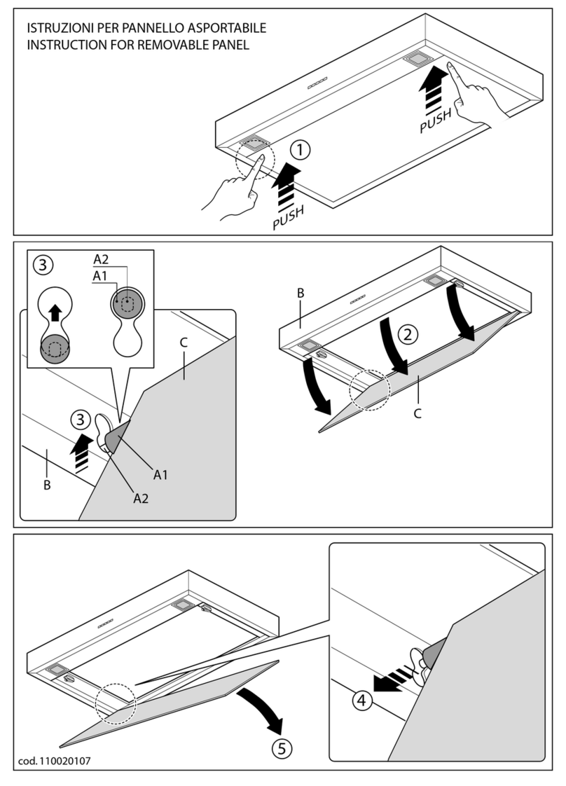 FALMEC REMOVABLE PANEL Bedienungsanleitung