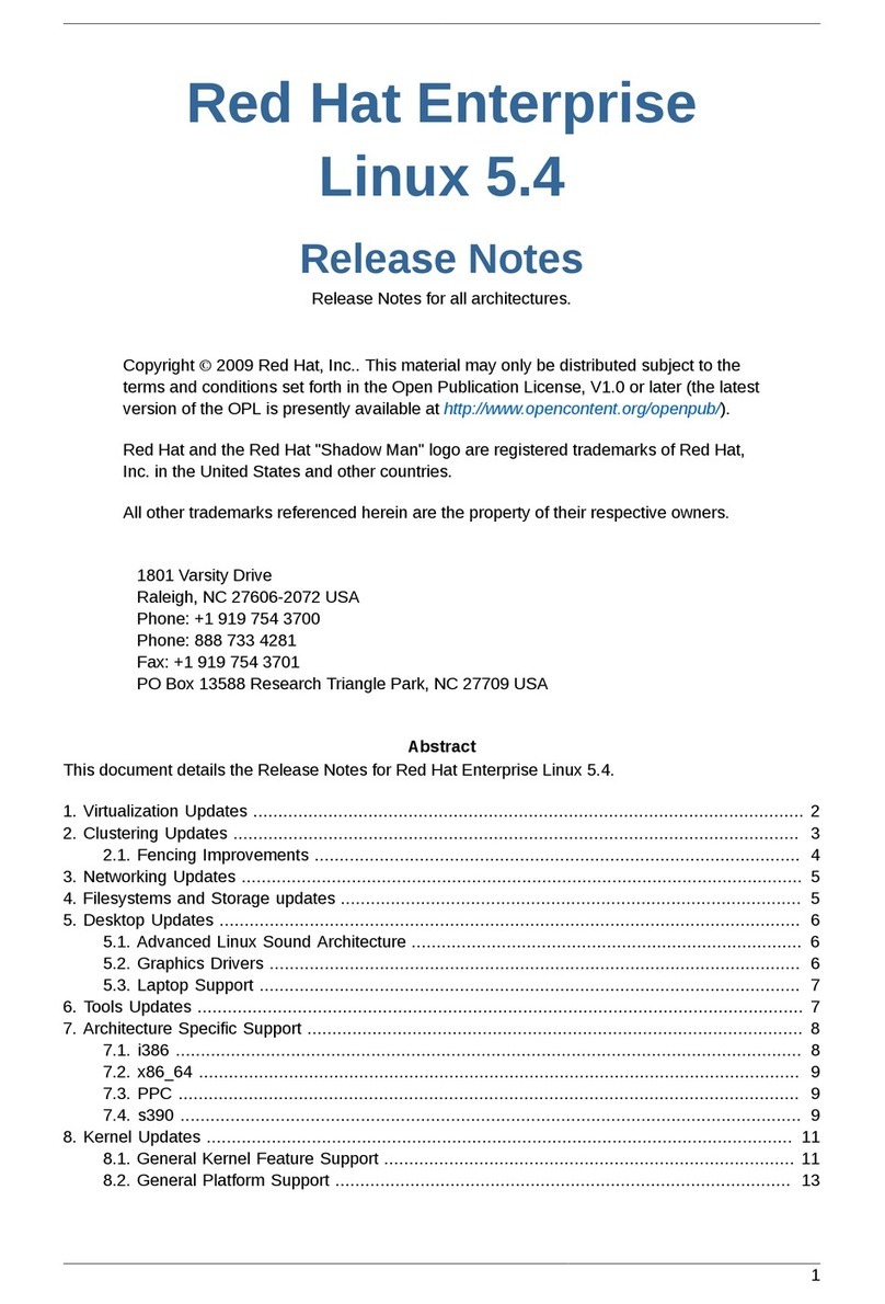 Red Hat ENTERPRISE 5.4 RELEASE NOTES Bedienungsanleitung