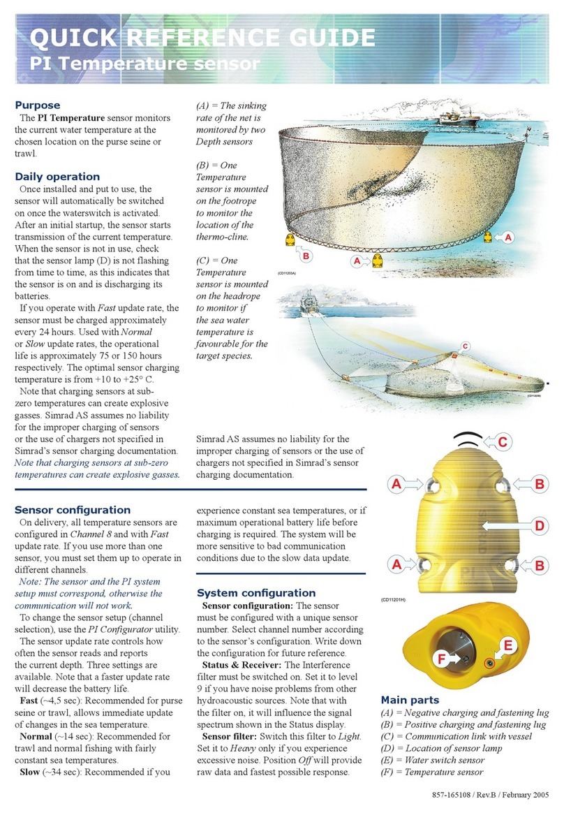 Simrad PI TEMPERATURE - QUICK REFERENCE GUIDE REV B Bedienungsanleitung