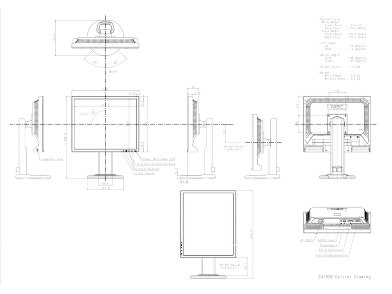 NEC MultiSync EA192M Leitfaden