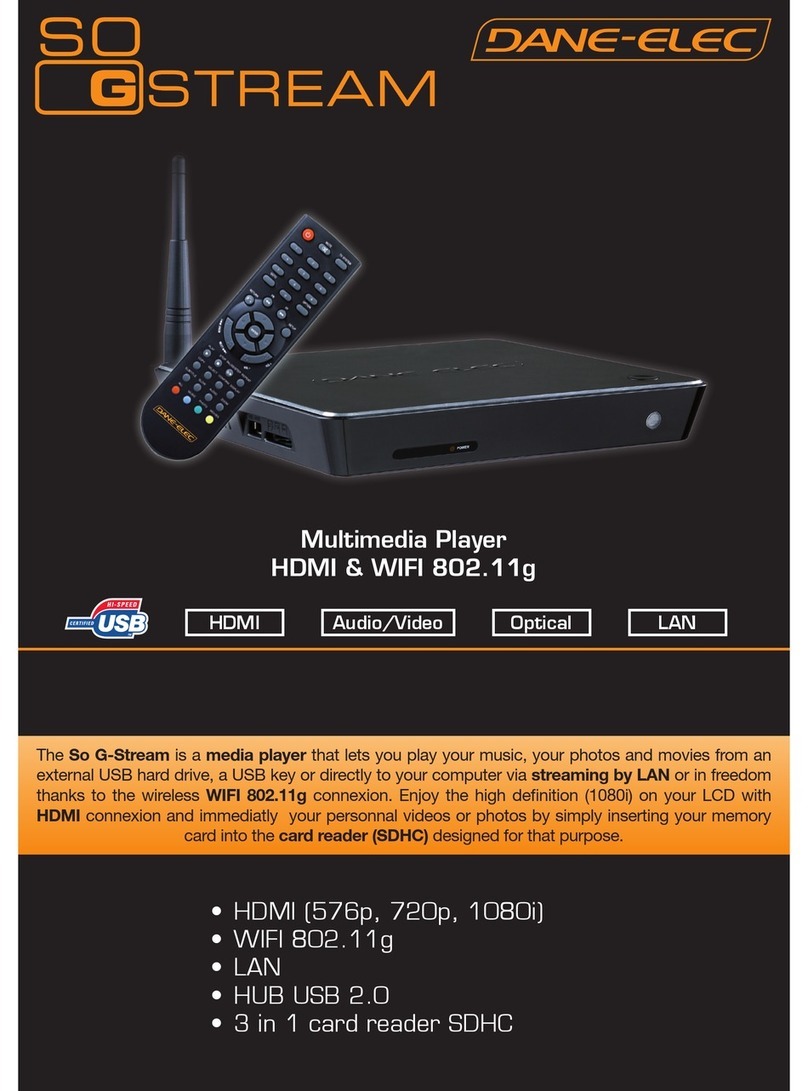 DANE-ELEC SO G-STREAM - Bedienungsanleitung