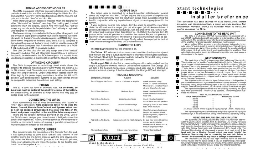 Xtant 301A Anleitung zur Verwendung