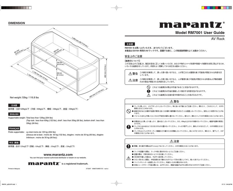 Marantz RM7001 Bedienungsanleitung Marantz RM7001 Bedienungsanleitung