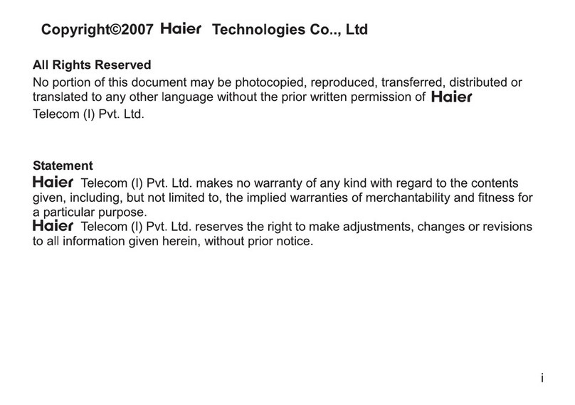 Haier C5000 Bedienungsanleitung Haier C5000 Bedienungsanleitung