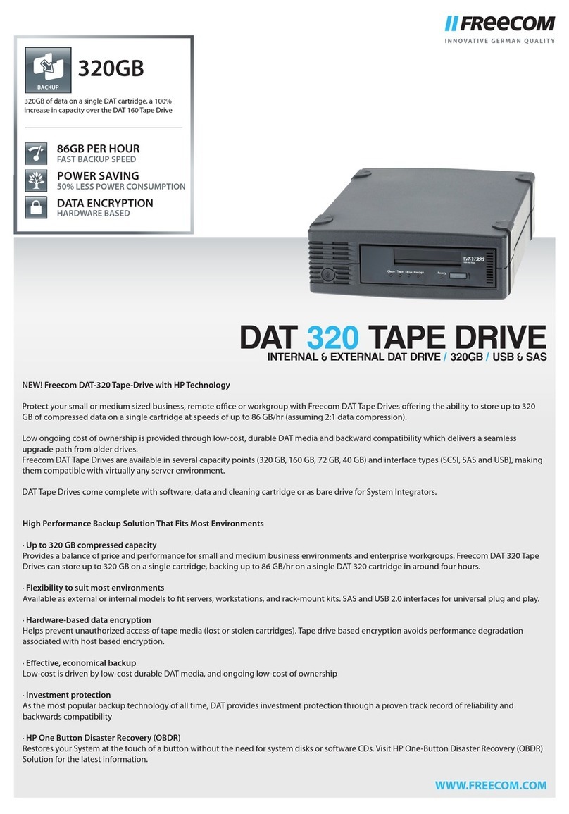 Freecom DAT-320 Bedienungsanleitung Freecom DAT-320 Bedienungsanleitung
