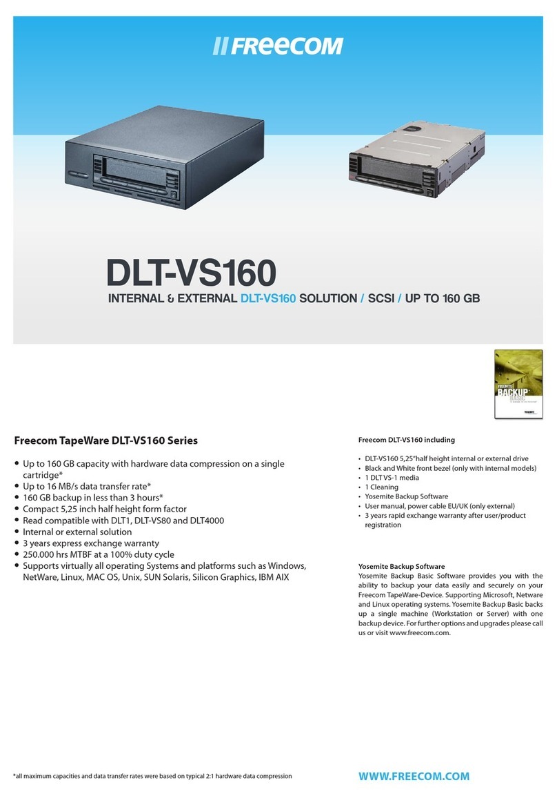 Freecom DLT-VS-160 Bedienungsanleitung Freecom DLT-VS-160 Bedienungsanleitung