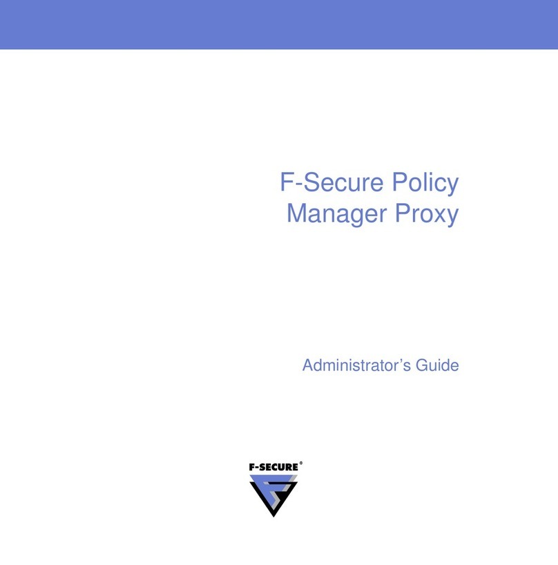 F-SECURE POLICY MANAGER PROXY - Service-Handbuch
