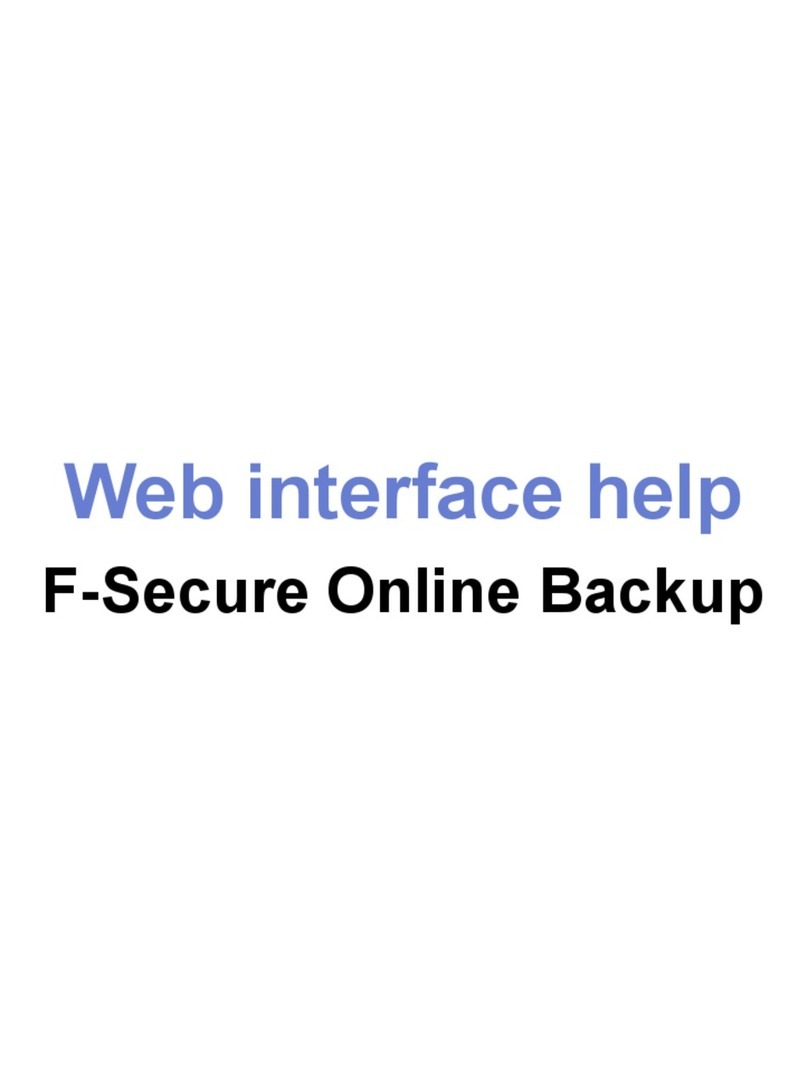F-SECURE ONLINE BACKUP - WEB USER INTERFACE HELP Bedienungsanleitung