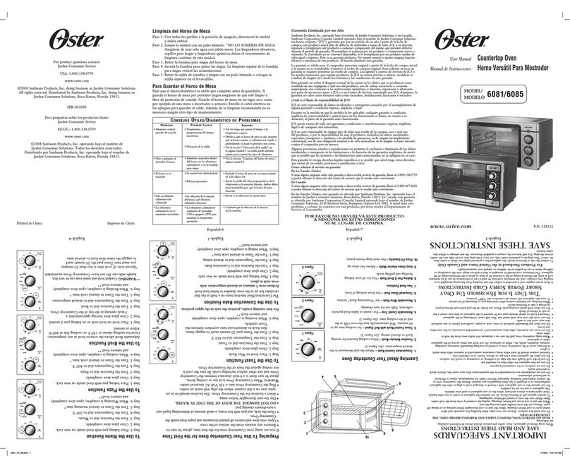 Oster 6081 Bedienungsanleitung