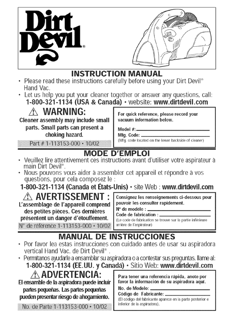 Dirt Devil 8245 Bedienungsanleitung