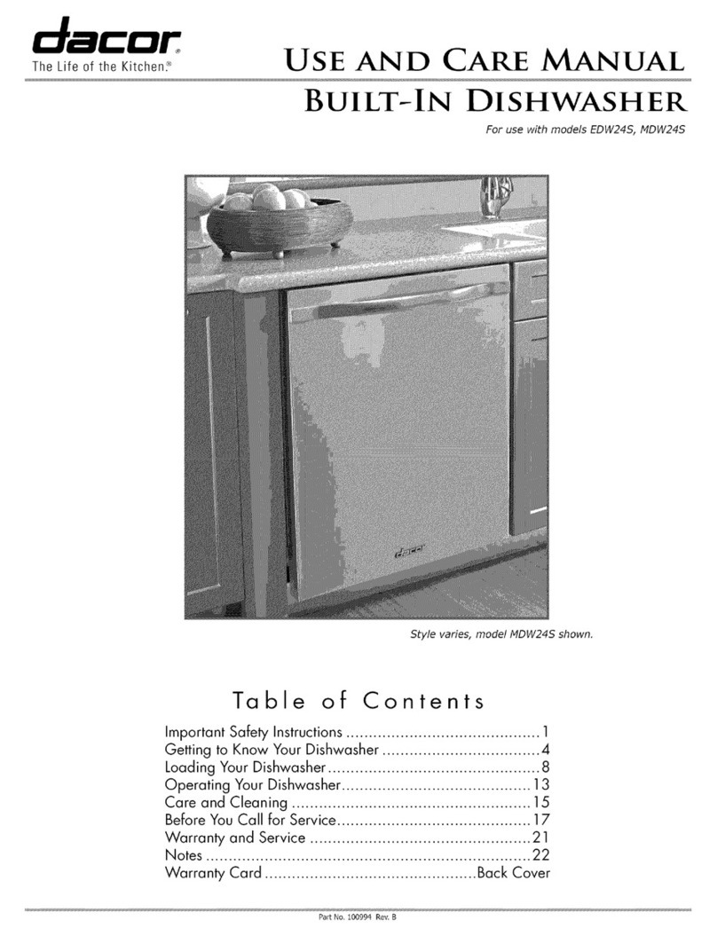 Dacor EDW24S Bedienungsanleitung