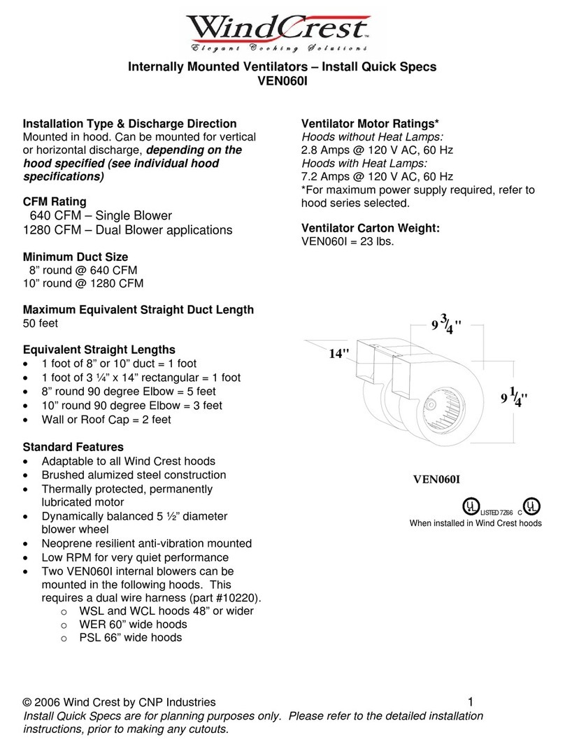 Wind Crest VEN060I Bedienungsanleitung