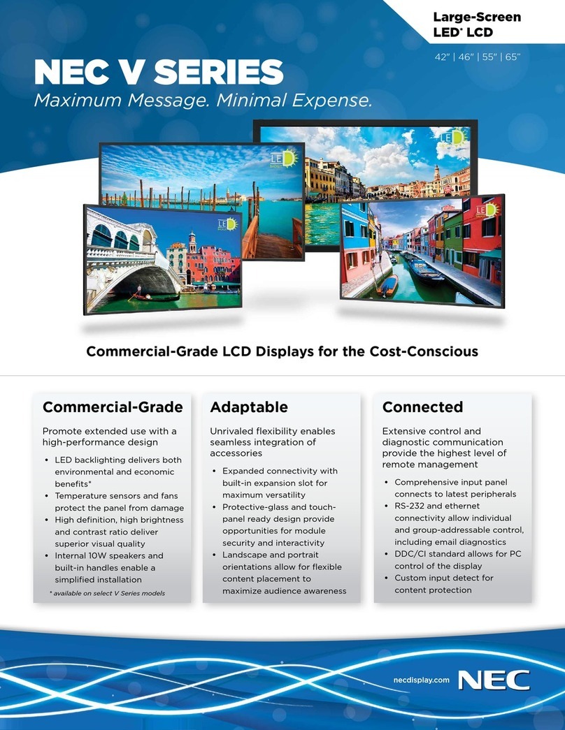 NEC MultiSync V463 Bedienungsanleitung