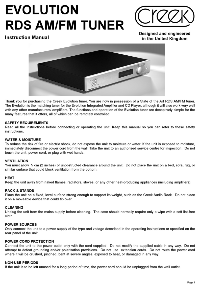 Creek Audio EVOLUTION Bedienungsanleitung