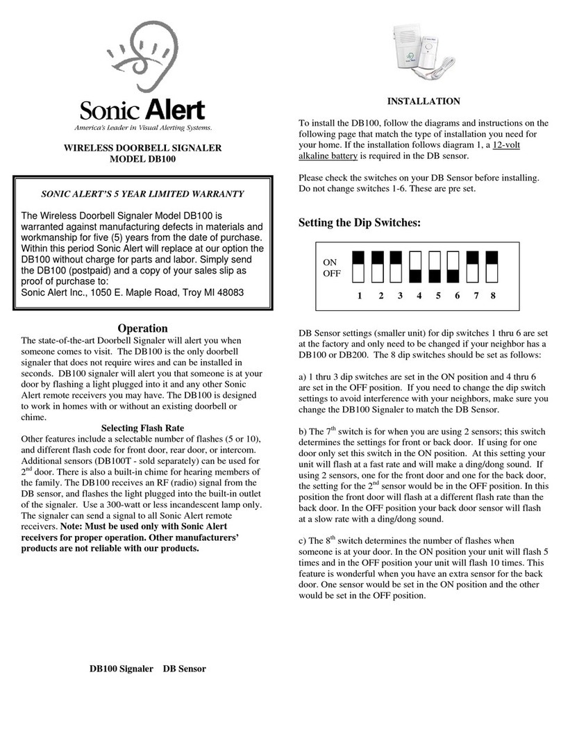 Sonic Alert DB100 Bedienungsanleitung