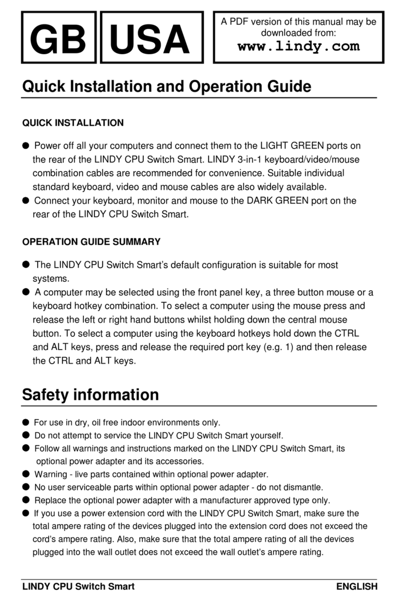 Lindy Switch Betriebsanleitung