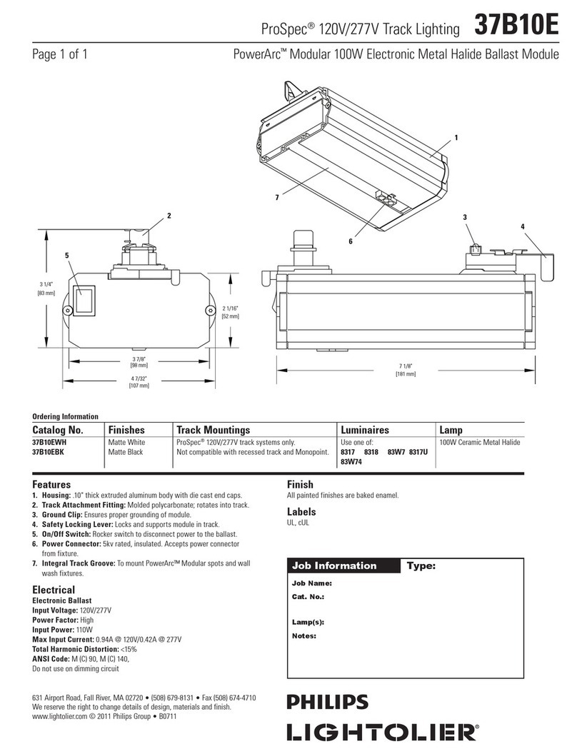 Lightolier ProSpec 37B10E Bedienungsanleitung