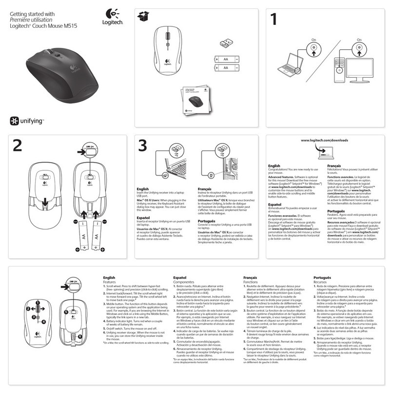 Logitech M515 Bedienungsanleitung Logitech M515 Bedienungsanleitung
