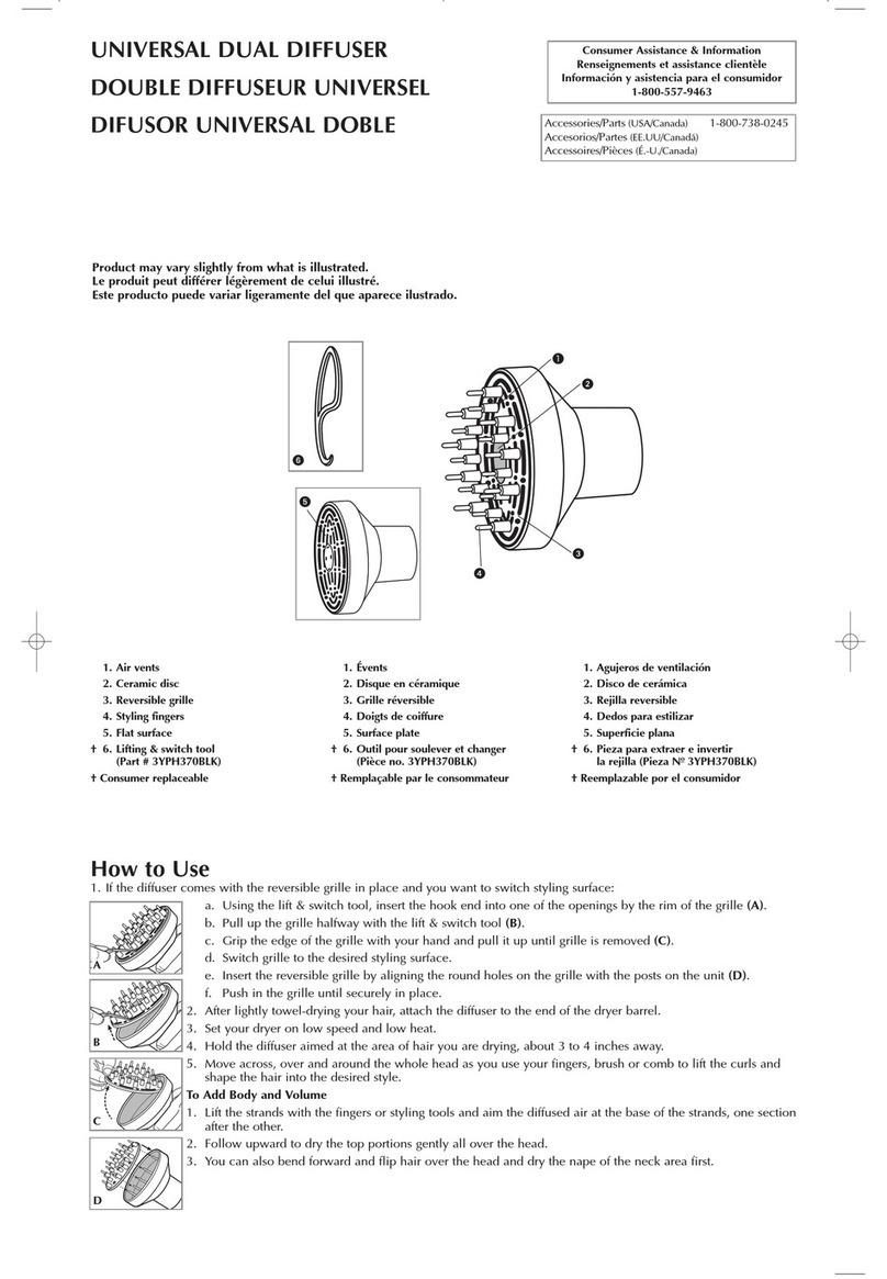 Belson UNIVERSAL DUAL DIFFUSER Bedienungsanleitung