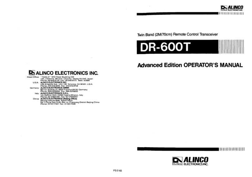 Alinco DR-600T Bedienungsanleitung Alinco DR-600T Bedienungsanleitung