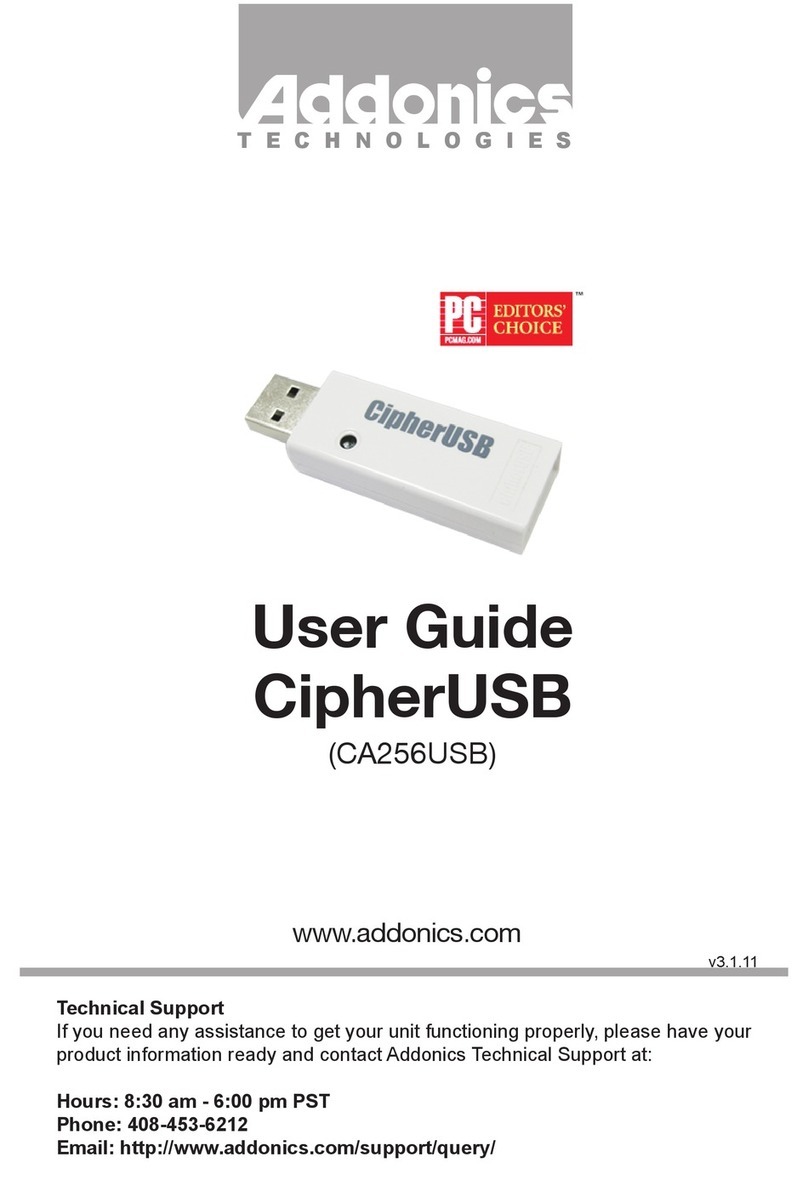 Addonics Technologies CipherUSB CA256USB Bedienungsanleitung