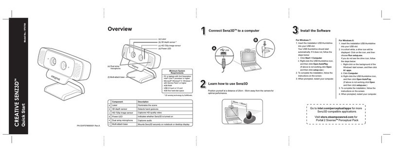 Creative BlasterX Senz3D Bedienungsanleitung