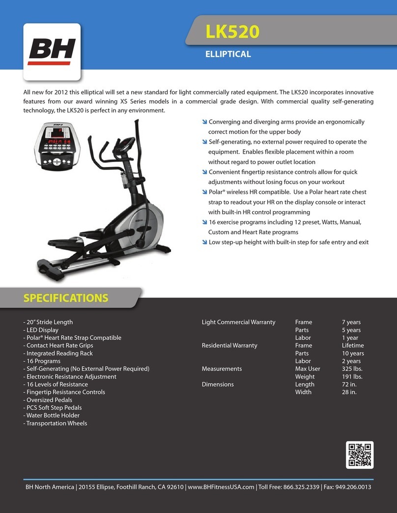 BH FITNESS LK520 Bedienungsanleitung