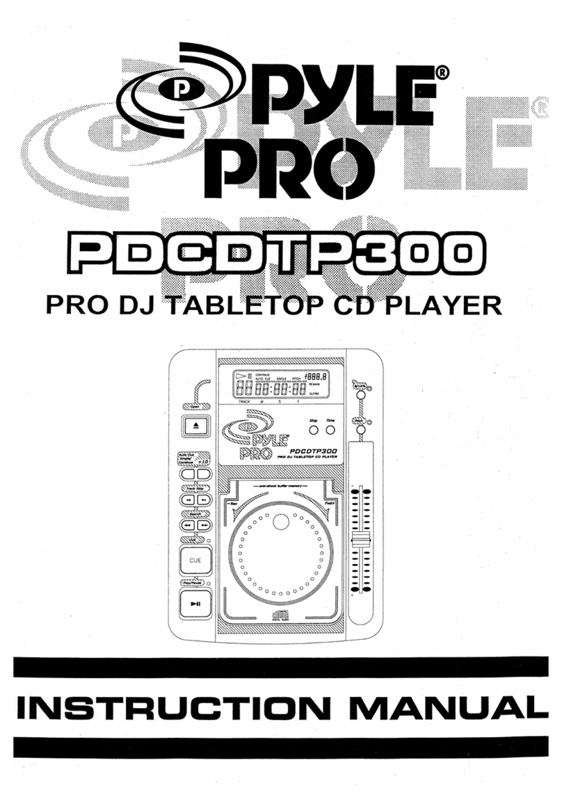 Pyle Pro PYLE PRO PDCDTP300 Bedienungsanleitung