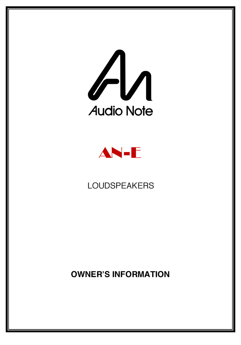 Audio Note AN/E Series Technisches Handbuch
