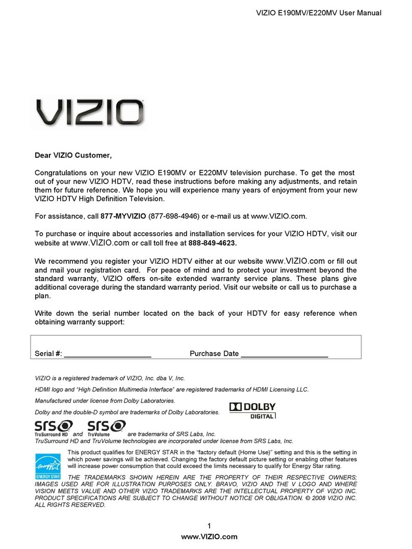 Vizio E190MV Bedienungsanleitung