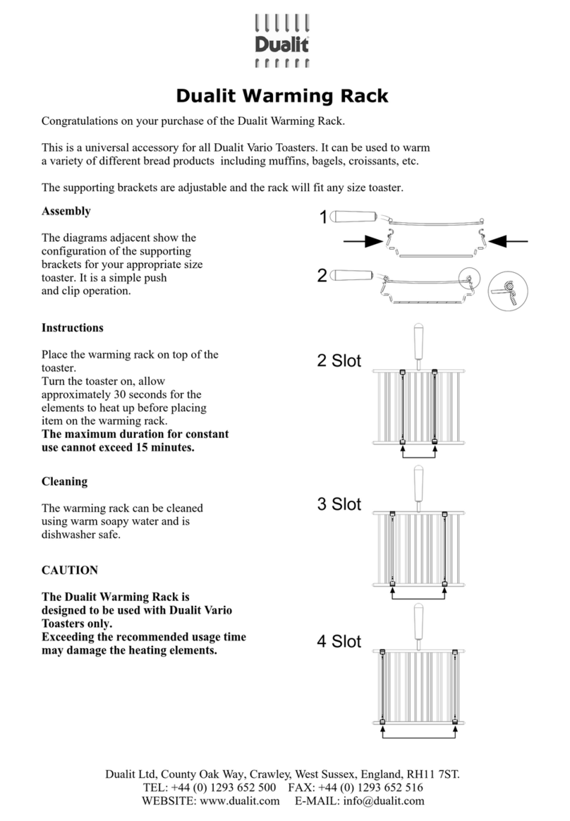 Dualit Warming Rack Bedienungsanleitung