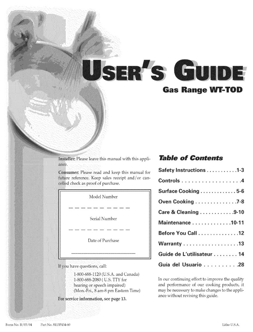 Magic Chef WT-TOD Bedienungsanleitung